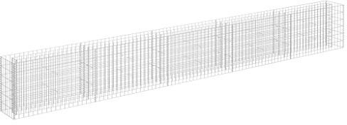 Festnight Gabionen Pflanzgefäß Hochbeet Steingabionen Wand Mauer Blumentopf Drahtkorb Pflanzkasten Gabionenkorb Verzinkter Stahl 450×30×60 cm