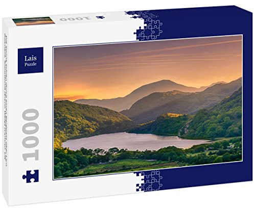Lais Jigsaw Puzzle The sun shone through a mountain pass over Llyn Gwynant, Snowdonia (Eryri), Wales (Cymru), UK 1000 Pieces