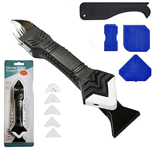 Silikonentferner 3 in 1, 11- teilig, Fugenwerkzeug, Fugenschaber, Fugenmesser, mit Silikonpads, Fugenkratzer, Fugenglätter, Fugenset für Küche, Badezimmer und ihren Haushalt