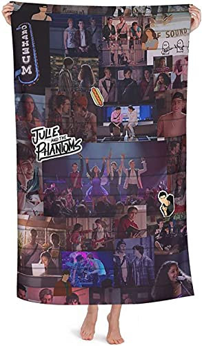 NICHIYOBI Julie and The Phantoms 3D-Digitaldruck Badetücher,Weiche und Flauschige Strandtücher,modischer Auftritt,Reisetuch,Weich und lichtbeständig (7,80cmx135cm)