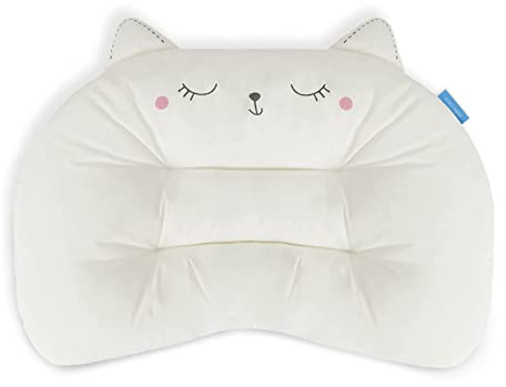 Choc chick Toddler Pillow,20X14inches Machine Washable Soft Hypoallergenic Kids Pillows,Child Cute Animal Perfect Toddler Pillows for Sleeping 2 Year Old (Cat)
