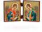 NKlaus - Erzengel Gabriel und Michael - christliche Ikone Diptychon - reise Altar Holz 36175