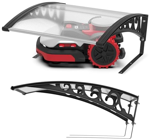 YRHome 81x103x32cm Mähroboter Garage Dach Carport Rasenroboter Rasenmäher Sonnenschutz Witterungsbeständig für Garten Garage Rasenroboter Mähroboter