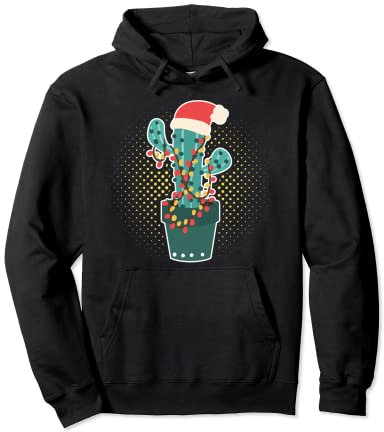 Kaktus-Weihnachtsbaum Pullover Hoodie