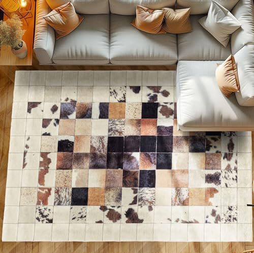 Kurzflor Teppich Wohnzimmer Schlafzimmer Läufer Flur Waschbarer Teppich Weich Vintage Stil, Wohnzimmerteppich, Farbe: Weiss, Größe: 200 x 290 cm