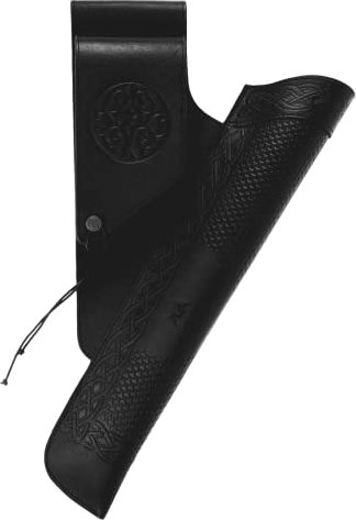 elToro Prime Crann - Seitenköcher aus hochwertigem Glattleder, Qualität zum Bogensport mit Pfeil und Bogen (Black)