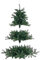 Magie di Natale Albero di Natale pendente, pino da soffitto Fiemme in PE Effetto Real Touch (150 cm)