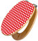 banjado Design WC Sitz Bambus Absenkautomatik 45,8x37,5cm / Toilettendeckel mit Absenkautomatik Holz/hochwertiger Bambus Klodeckel/WC-Sitz für gängigen Toiletten/Motiv Punkte Rot