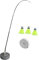Perfeclan Solo-Übungsgeräte, Selbststudium, Badminton-, verstellbar, Teleskopstange von 330 cm lang bis 65 cm nach dem Kürzen, mit 3 Badminton