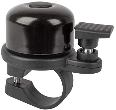 Hama Fahrradklingel AirBell® für Apple AirTag (AirTag Halterung, AirTag Befestigung, AirTag Versteck Fahrrad, Diebstahlschutz, Tracking, 85dB, 2,2cm Durchmesser) Schwarz