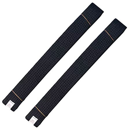 G-LIKE Kampfsport Zubehör Taekwondo Gürtel – 2 Stück Belt Kampfkunst Karate Judo Wushu Ju-Jutsu Ninjutsu Budo Kendo Aikido Training Wettkampf für Erwachsene Kinder – Baumwolle (180 cm, Schwarz)