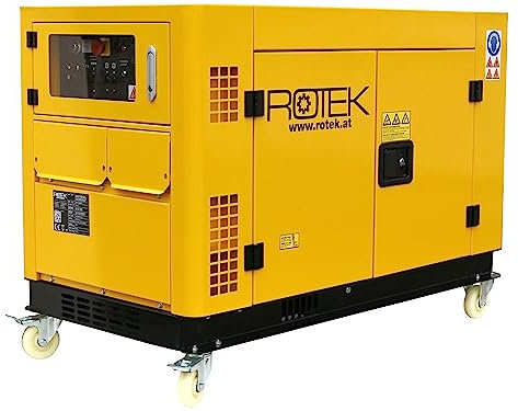 Rotek Schallgedämmter Diesel Stromerzeuger GD4SS-1A-12000-5ES (12kVA / 10kW 230V 50Hz 1-phasig)