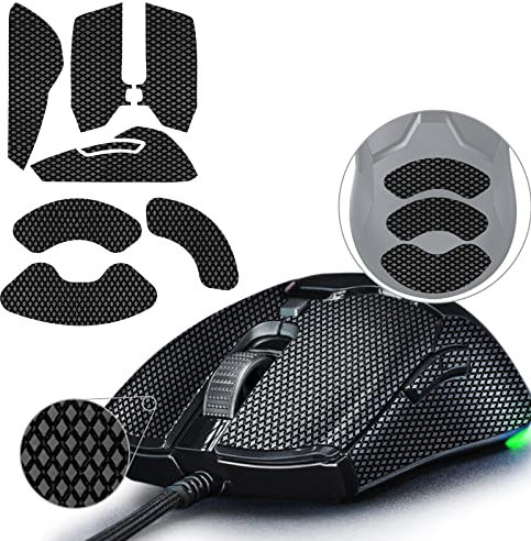 TALONGAMES Mouse Anti Slip Grip Tape Compatible with Razer Viper Mini Gaming Mouse, Palm Sweat Absorption, Thin 0.5mm, Cut to Fit, Easy to Apply, Mouse Skin