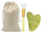 Tadipri Gua Sha Giada Gua Sha Viso Massaggio, Kit Rullo Di Giada Di Anti-Invecchiamento Per Occhi, Viso, Viene Fornito Con Una Borsa E Un Pennello Per Maschera In Silicone
