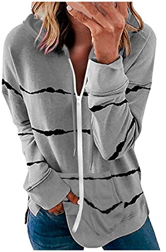Kobilee Felpa Donna con Cappuccio Tasche Cerniera Felpa Zip Comode Leggera Felpe Giacca Estiva Streetwear Trekking Taglie Forti Cardigan Hoodie Cotone Lunga