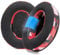 WC Freeze Hybrid Fabric Cooling Gel Replacement Earpads - Compatible with HyperX Cloud, Steelseries Arctis, ATH M50X, Turtle Beach Stealth & More - Comfortable & Cooler for Longer | Red Prism