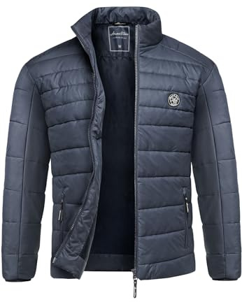 Amaci&Sons Herren Steppjacke Outdoor Basic Patch Jacke 9103 Navyblau XL