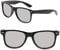 VANANA Classic Retro Sunglasses Vintage Black Square Frame for Men Women Outdoor Fishing Driving Climbing (Silver Mirrored Lens, Pack of 1 Pair)