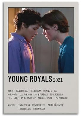 Terp Young Royals Poster, Wandkunst, Poster, Geschenk für Freunde, Schlafzimmer, Wohnzimmer, Dekoration, modern, ästhetisch, ungerahmt, 30 x 45 cm
