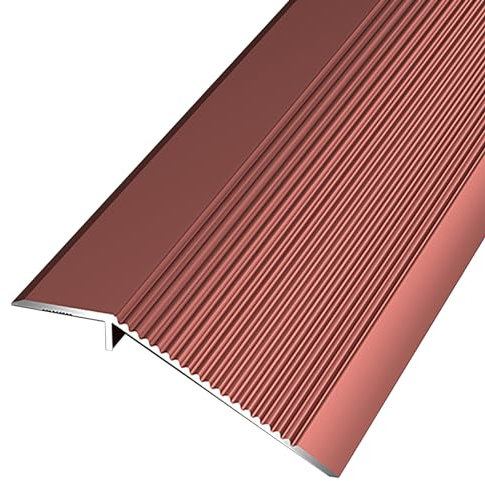 Perfil de Transición para Suelo Listones de Transición Anchos para Puertas, Tira de Umbral para Puerta Exterior, Reductor Antideslizante de Metal, Rampa de Piso para Silla de Ruedas/Barrendero (Colo