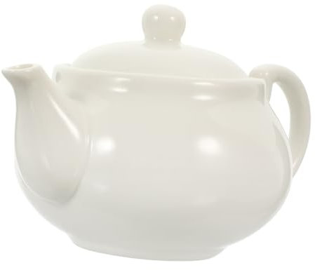 Cabilock Juego de Té de Porcelana Blanca Tradicional - Tetera de Cerámica con Infusor- Ideal para Hogar, Salón de Té y Ocasiones Especiales