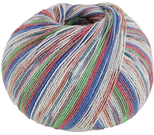 LANA GROSSA Meilenweit Cotton Bamboo | 4-fädiger Bambus Klassiker, waschmaschinenfest | Handstrickgarn aus 40% Baumwolle, 25% Schurwolle, Viskose | 100g Wolle zum Stricken & Häkeln | 420m Garn FB2378