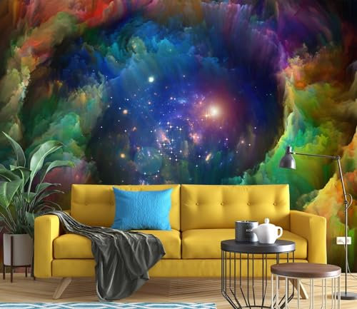 Hintergrund Wandbilder 3D spirituelle Welt, 120 x 80 cm Wandaufkleber Kinderzimmer Wandsticker Wohnzimmer Sticker Hintergrund Wandbilder