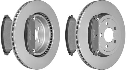 F.BECKER_LINE BREMSSCHEIBEN Ø345MM + BREMSBELÄGE VORNE FÜR CHRYSLER 300C LANCIA