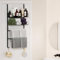 THYGIFTREE 4 Tiers Towel Racks for Bathroom Door Adjustable Bathroom Towel Holder with Storage Basket Towel Storage for Bathroom Towel Bar for Bathroom Over The Door Towel Bar for Bathroom