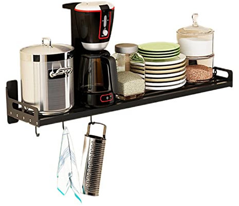Estante de almacenamiento para microondas, estante de cocina, soporte para colgar en la pared, estante de almacenamiento para horno de microondas, estante para colgar ollas, soporte para horno, organi