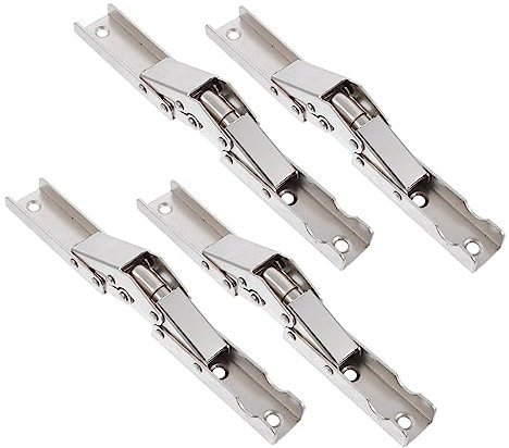 Yardenfun 4 Stück 90 Scharnier Flache Tür Auto Heavy Duty Tür Schrank Kaltgewalzte Stahlplatte