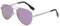 QVKUUT Polarisierte Sonnenbrille für Damen Herren,Metallrahmen Sonnenbrillen,Klassic Schwarz Sonnenbrillen,UV400 Schutz(Silber/Lila reflektierend)