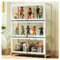 HBOOMOEM Vitrine，Curio-Schrank Mit AcryltüRen，Versiegelt Und Staubdicht Vitrine，Rahmen Aus NatüRlichem Bambus Lego-Vitrine，Allseitig Transparent, Starke TragfäHigkeit.(106*80*32CM/41.7*31.5*12.6in)
