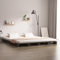 FSJIELW Home & Garden - Palettenbett ohne Matratze Grau Kleines Doppelbett Massivholz-Möbel Wahl