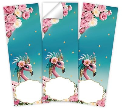 6 Aufkleber Flamingo Verpackung von Geschenken Mitgebsel für Mädchengeburtstag Etiketten für Geschenkverpackung Kindergeburtstag Mädchen