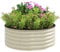 Outsunny Hochbeet aus Stahl, Pflanzbeet Frühbeet Gartenbeet stapelbar Blumenkasten steckbar Pflanzkasten 120x120x43cm Gemüsebeet für Garten Balkon Terrasse, Pflanzkübel für Blumen, Pflanzen