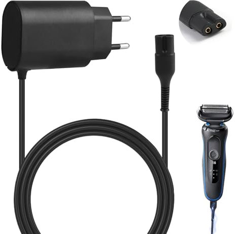 12V 400mA Ladekabel für Braun Rasierer Series 9 8 7 6 5 3 1 und Epilator Silk-Epil 9, 5, 7, Netzeil für Braun Rasierer Ladeger, Braun Epilierer Ladekabel, Ersatz Netzteil für Braun Trimmer Charger