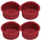 Silikon Kuchenform Rund, Antihaft Klein Backform 10cm/15cm/20cm, Flexible BPA freie Silikon Backform Pfannen für Schicht Kuchen, Kuchen Pizza, Käse Kuchen, Schokolade Kuchen (10cm/4PCS)