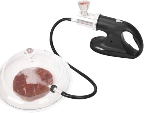 Räucherpistole, Raucher-Infuser, Tragbares Hand-Räucher-Ei-Set for den Innen- und Außenbereich mit Zubehör und Holzspänen