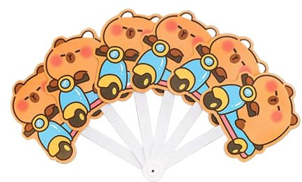 Rufevee 4 Piezas de Dibujos Animados Lindo Capybara Ventilador Plegable de Verano Portátil Mini Ventilador de Refrigeración de Mano de Los Estudiantes Kawaii Niños Aficionados Regalos