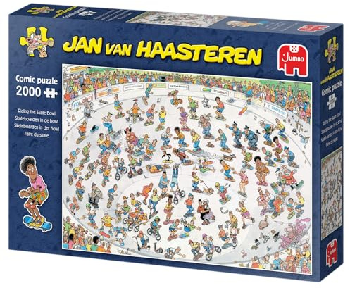 Jan Van Haasteren – Skate Machen – Riding The Skate – Puzzle für Erwachsene – Lustig – Karton 100% recycelt – 2000 Teile Jumbo