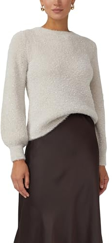 s.Oliver Flauschiger Strickpullover mit Glitzergarn