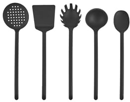 KARACA Simple 5-teiliges Utensilien-Set, Schwarz