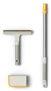 Joseph Joseph CleanTech 3pc Pet Hair Cleaning Tool Set, Manual Rake for Carpet, Upholstery & Furniture with Extension Pole