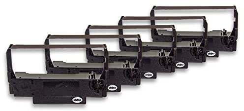 vhbw 5x Farbband Schriftband kompatibel mit Bixolon SRP 275, SRP 270 Nadeldrucker, Bondrucker - Schwarz