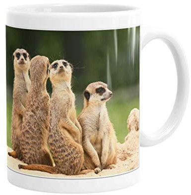 Merchandise for Fans Becher aus Keramik - 330 ml Motiv: Erdmännchen Porträt (08)