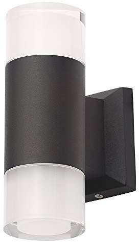 LITECRAFT Outdoor Wall Light Remote Controlled Integrated LED - Black (Up & Down)