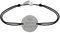 LES POULETTES BIJOUX - Bracelet Lien Médaille Plaqué Argent Ronde Ma Petite Poulette - Noir