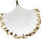 Kare Design Deko Schale Ginkgo Elegance Rim, Weiß/Gold, Obstschale, Dekoschale, Tischdeko, Deko für Wohnzimmer, Esstisch, Sideboard, Porzellan, 6x28x28 cm (H/B/T)