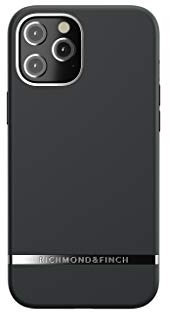 RICHMOND & FINCH Kompatible mit iPhone 12 Pro Max Handyhülle, 6.7 Zol, Schwarz Gehäuse, Komplett Schützende Handyhülle